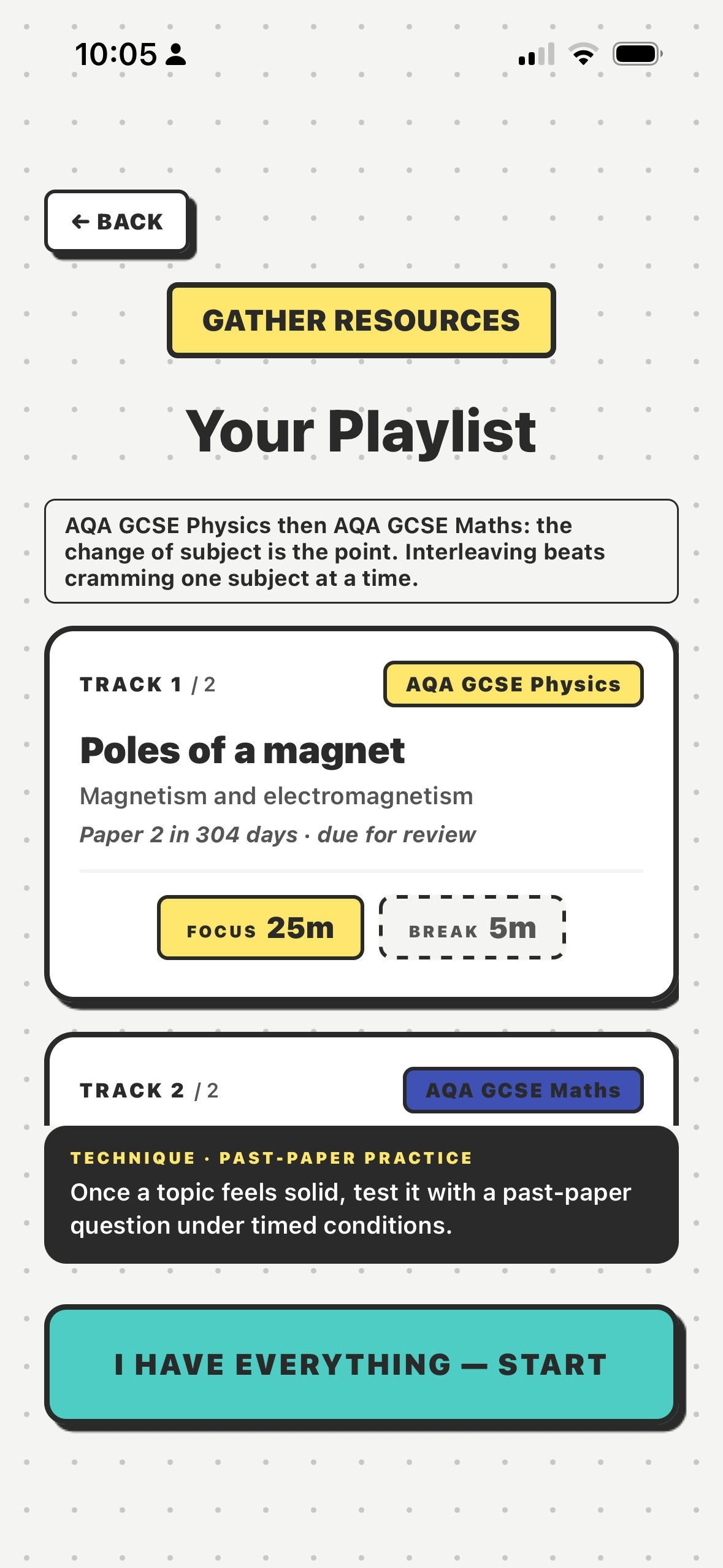 Kraemon session setup playlist